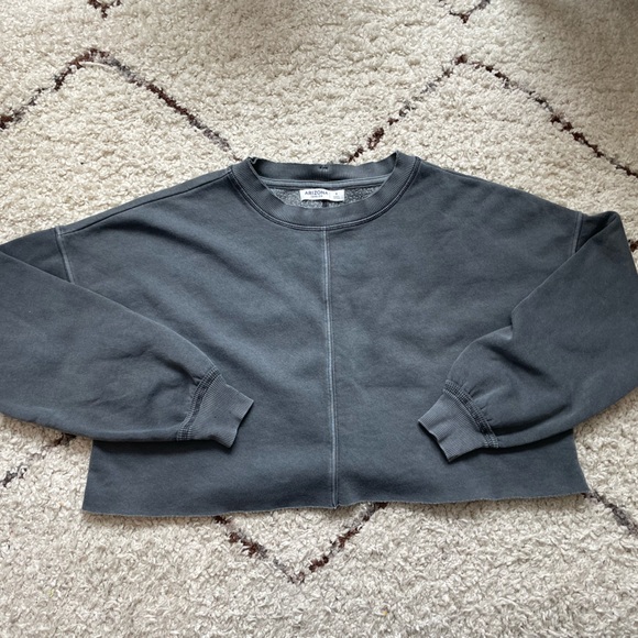 Faded navy / grey cropped crewneck - Picture 2 of 3